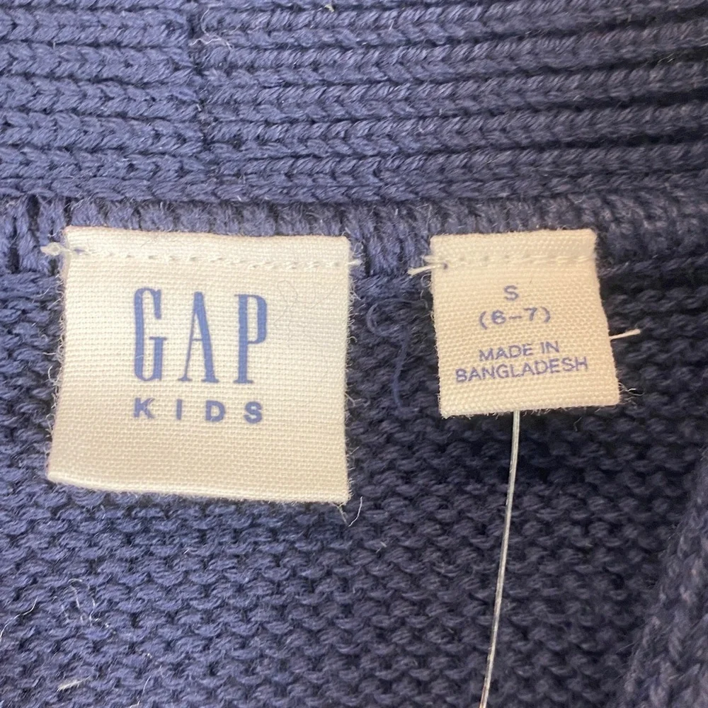 GAP shawl collar cable knit sweater youth S 6-7 fisherman Cape Cod preppy